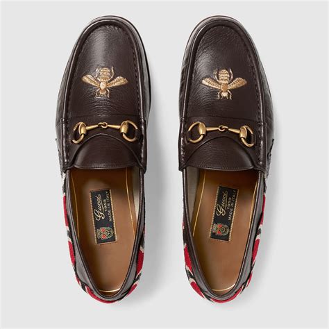 gucci leather loafer with kingsnake